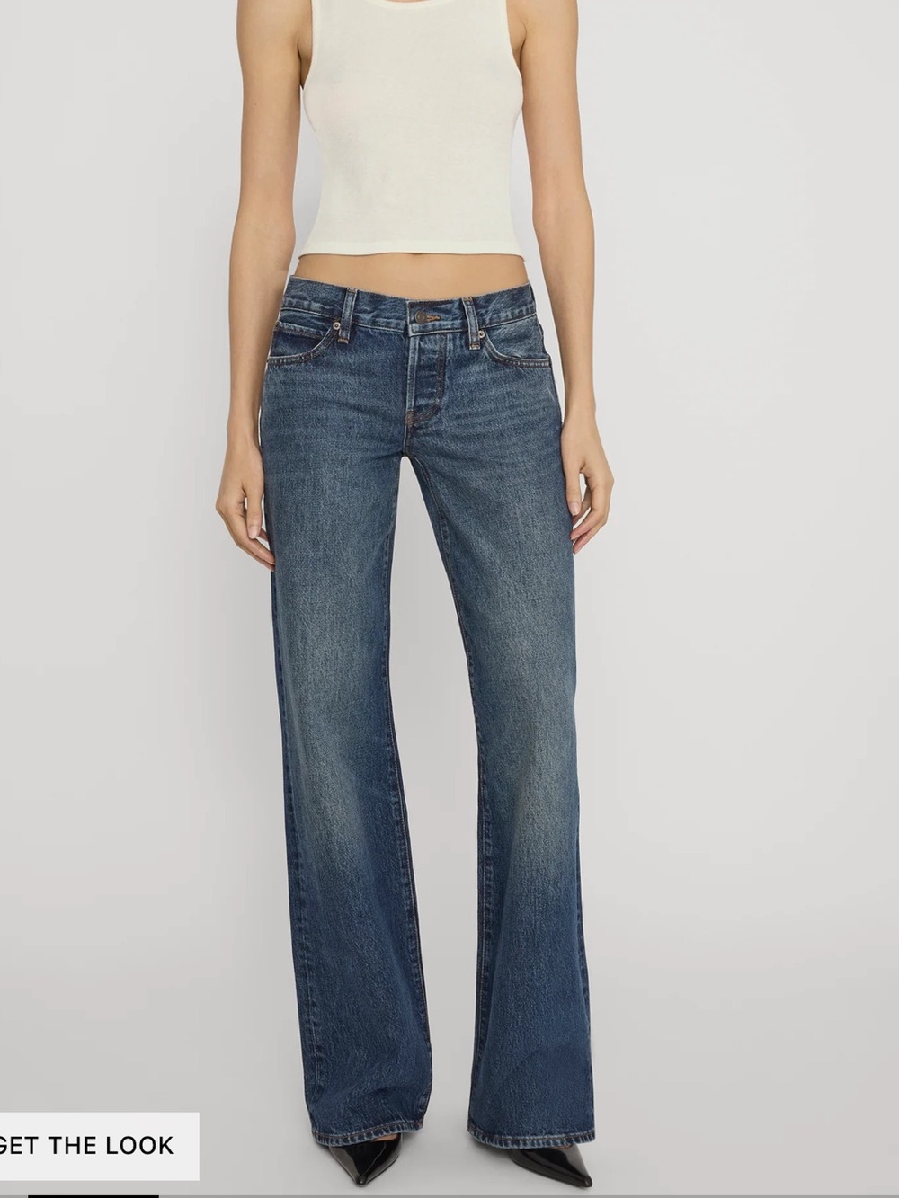 Amelia x Frame Gray Jean in Tolerate